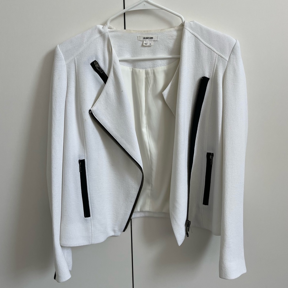 Helmut Lang Moto-style light jacket.